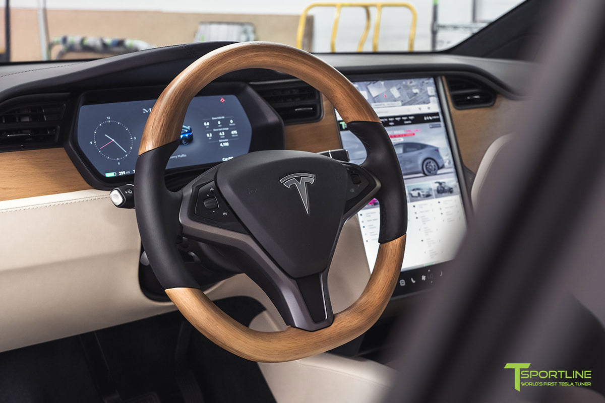 Tesla Model S Oak Wood Steering Wheel (2012 - 2020)