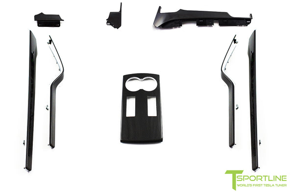 Tesla Model X Carbon Fiber Dash Panel Kit - T Sportline - Tesla Model S ...