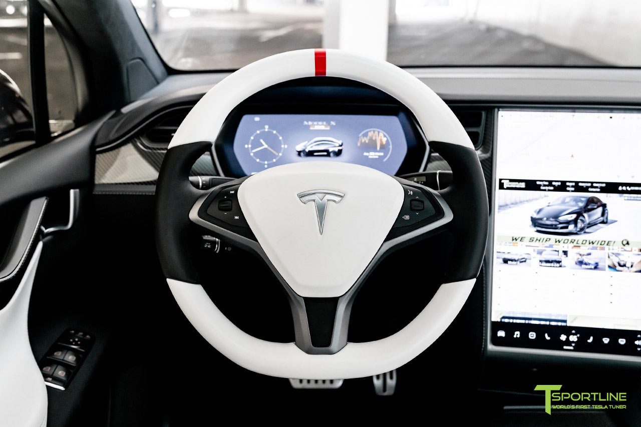 Tesla Model X Steering Wheel Custom Upholstered (2016 - 2020)