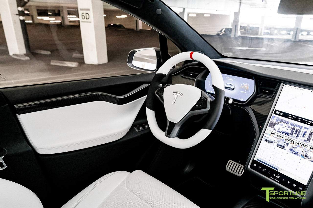 Tesla Model X Steering Wheel Custom Upholstered (2016 - 2020)