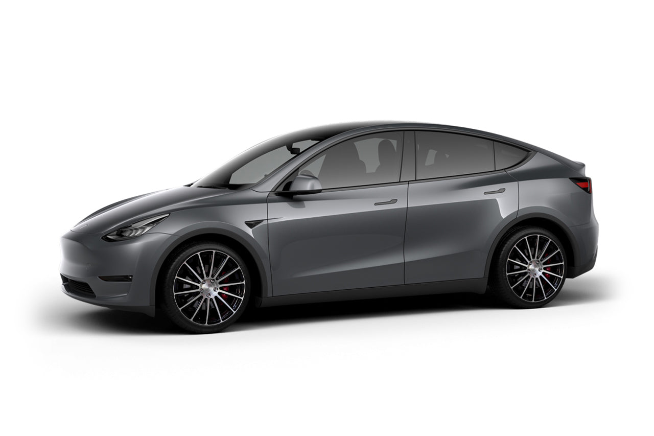 Midnight Silver Metallic Tesla Model Y 21 inch Forged Tesla Aftermarket Wheels