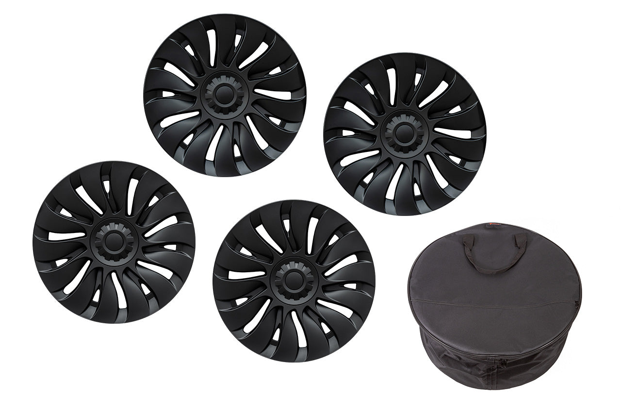 TSY14d Tesla Model Y Max Range Directional Aero Wheel Cover Set for 19" Factory Tesla Wheel