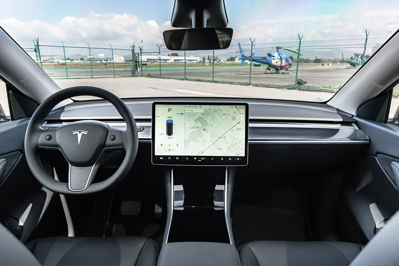 Tesla Model 3 Carbon Fiber Dash Panel - T Sportline - Tesla Model