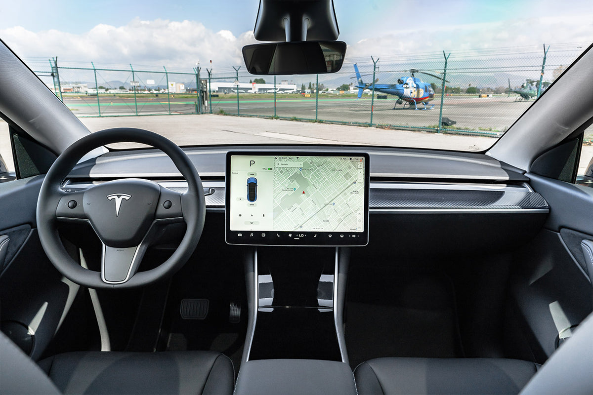 Tesla Model Y Carbon Fiber Dash Panel