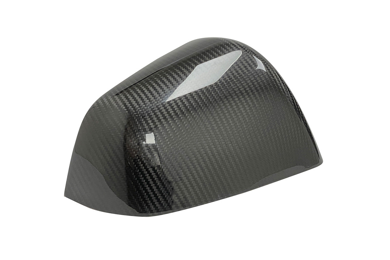 Tesla Model Y Precision Carbon Fiber Side Mirror Caps (Set of 2 Covers)