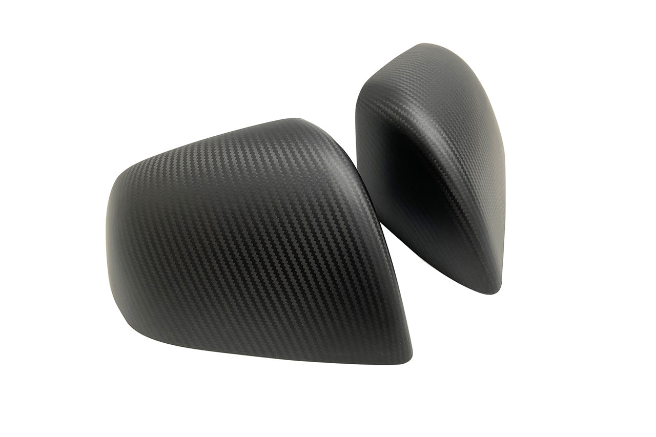Tesla Model Y Precision Carbon Fiber Side Mirror Caps (Set of 2 Covers)