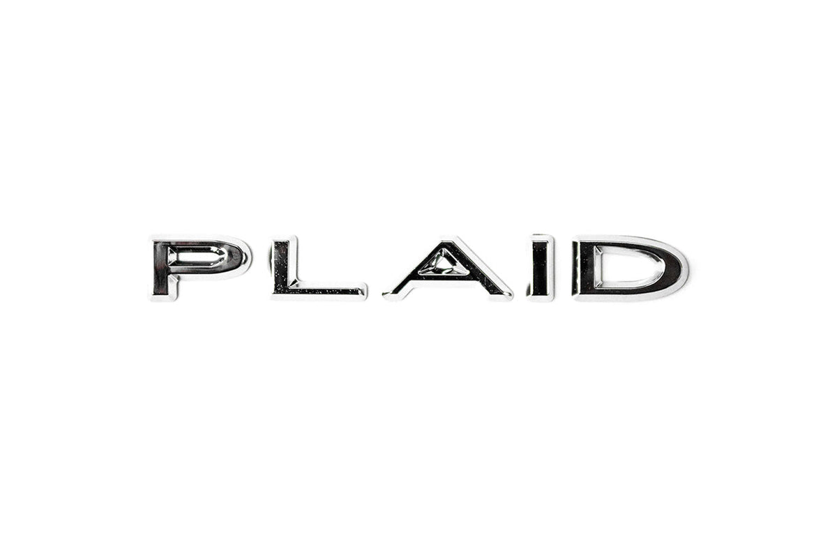 Tesla PLAID Script Badge Trunk Emblem