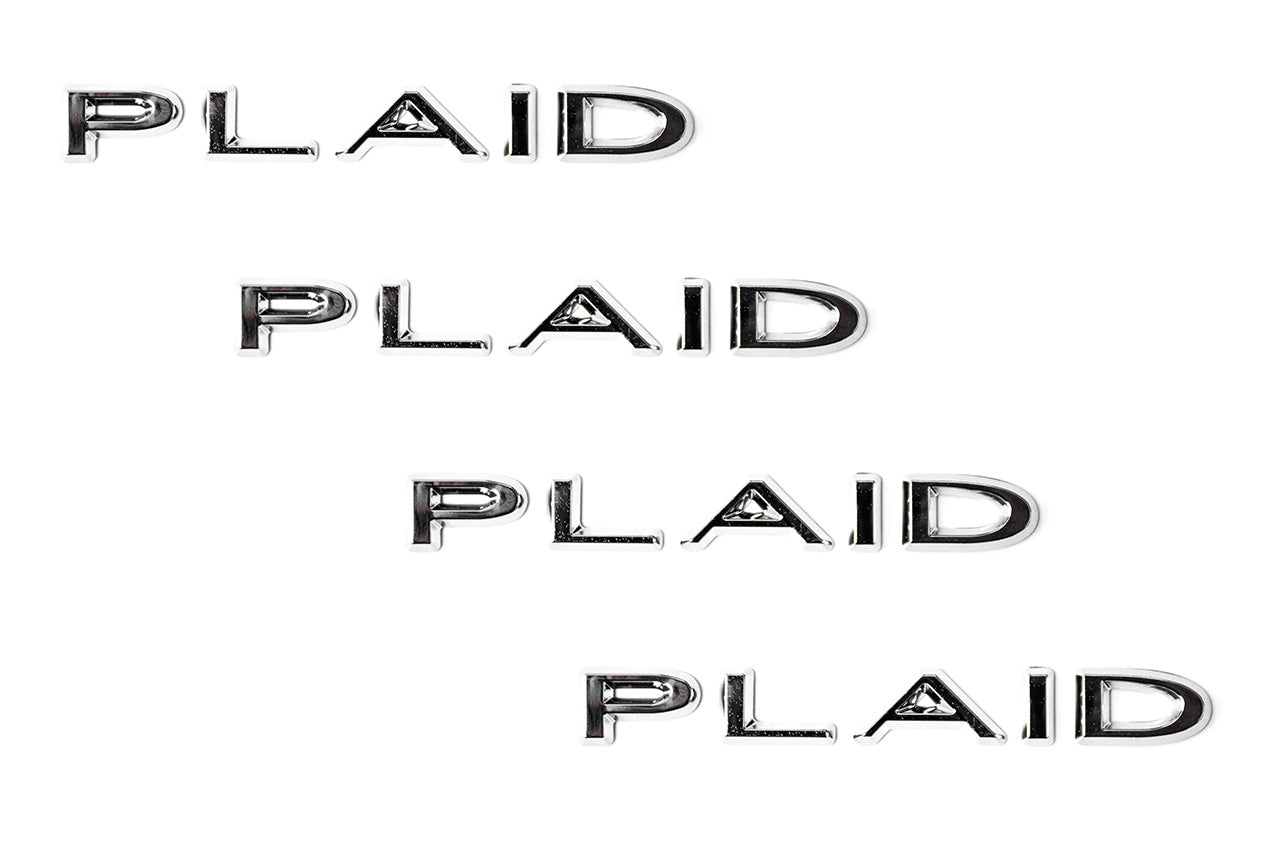 Tesla PLAID Script Badge Trunk Emblem