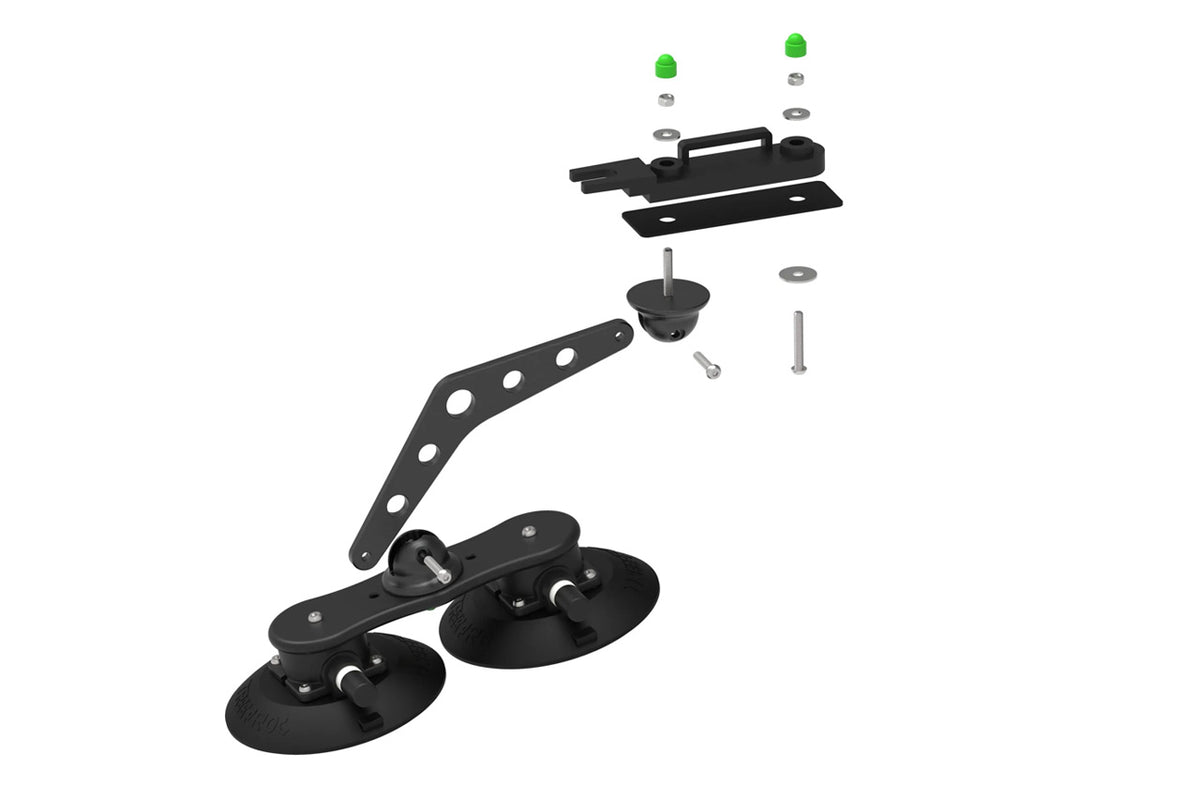 Tesla Vacuum Cup Quick Mount Roof Cargo Box Attachment Kit - Hatchback Extended Treefrog Rack 22x