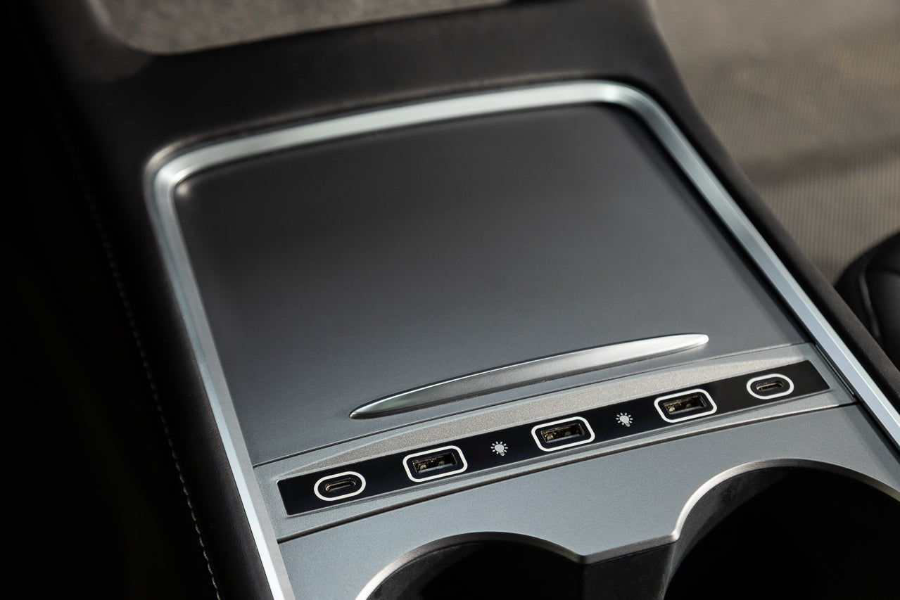 Tesla Model 3 / Y Center Console Phone & Device Power USB Hub - T Sportline  - Tesla Model S, 3, X & Y Accessories
