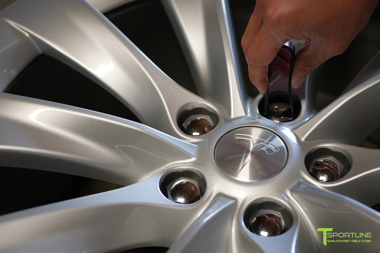 Tesla Model Y Wheel Lug Nut Cover Set